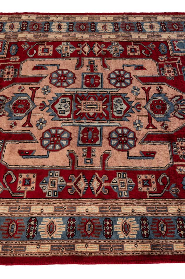 Detail image of 4' 1 x 6' Hand Knotted Kazak Oriental Wool Rug