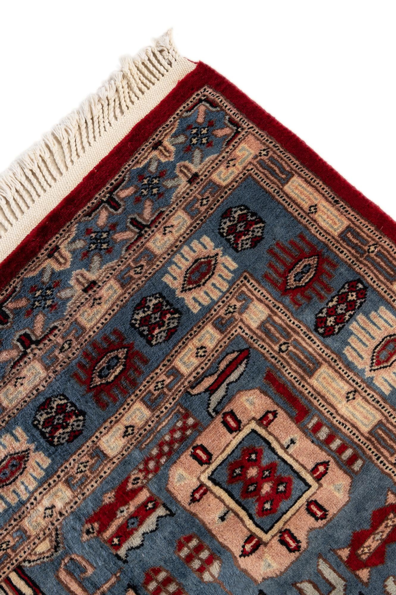 4' 1 x 6' Hand Knotted Kazak Oriental Wool Rug