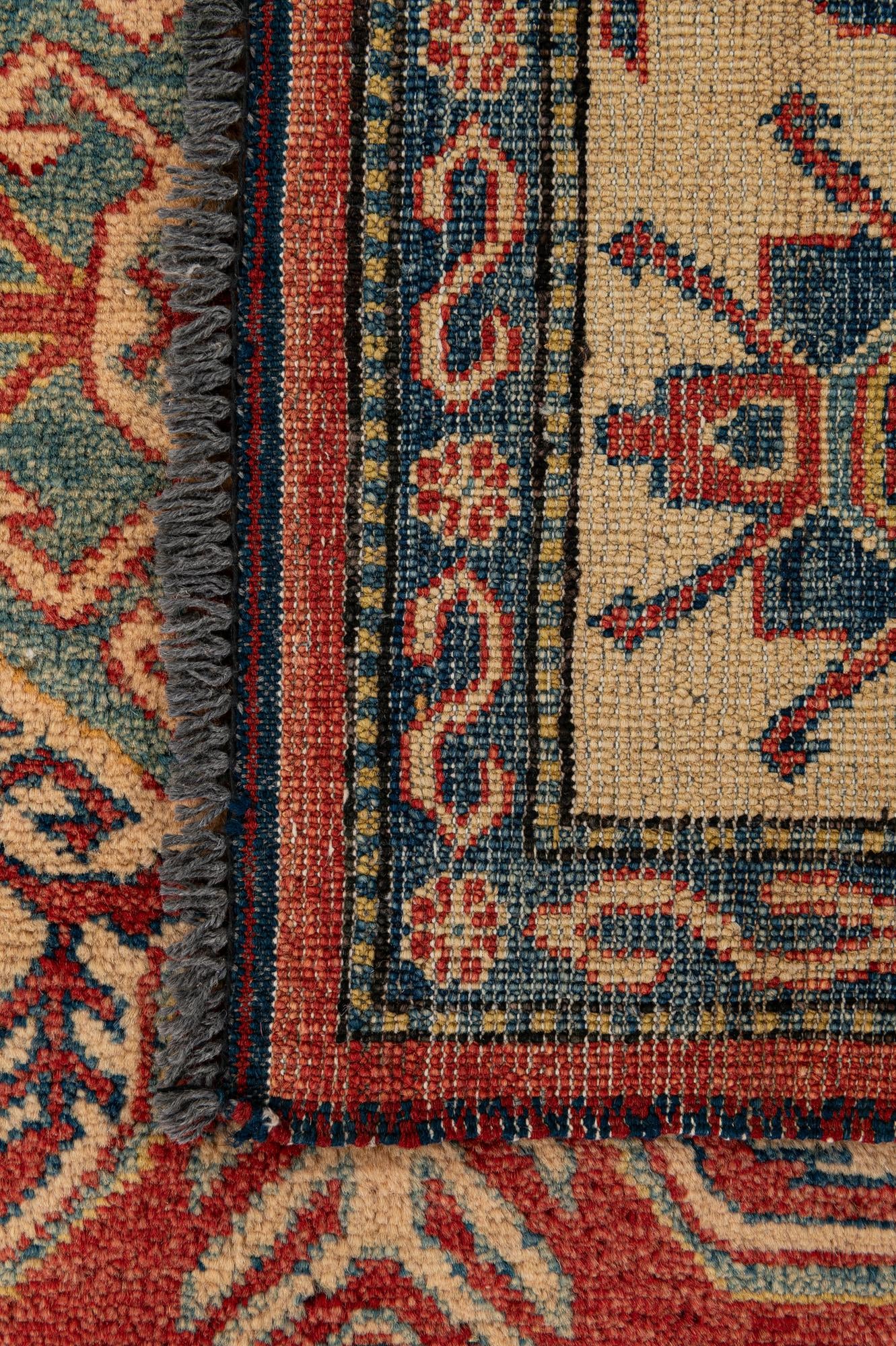 6' 3 x 8' 7 Hand Knotted Kazak Wool Rug