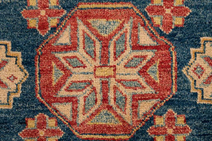 6' 3 x 8' 7 Hand Knotted Kazak Wool Rug