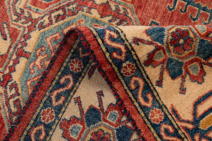 6' 3 x 8' 7 Hand Knotted Kazak Wool Rug