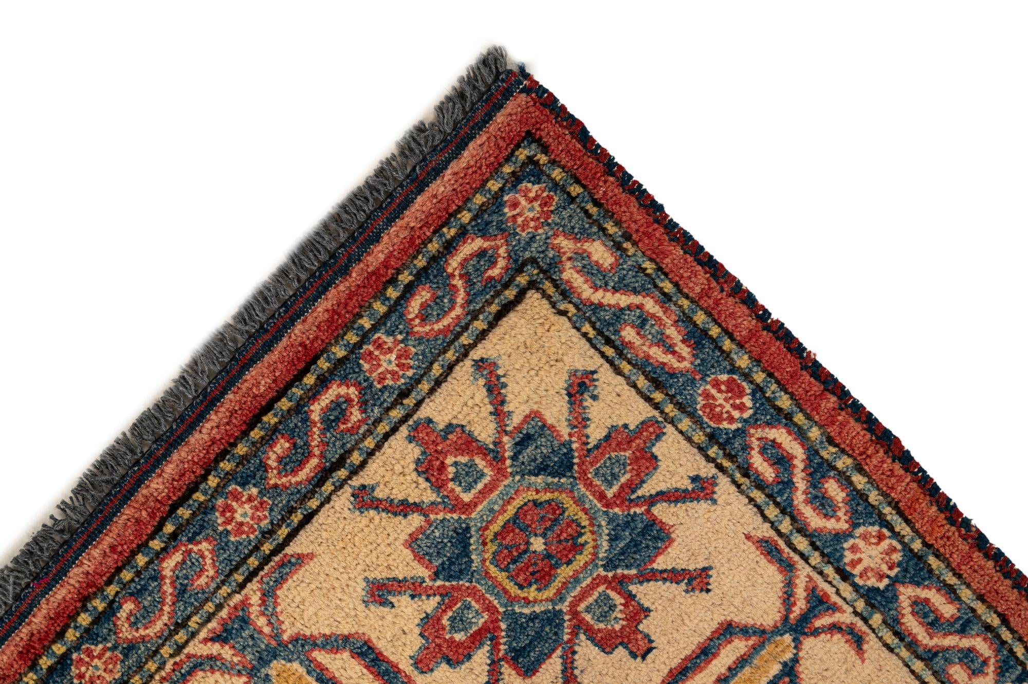 6' 3 x 8' 7 Hand Knotted Kazak Wool Rug