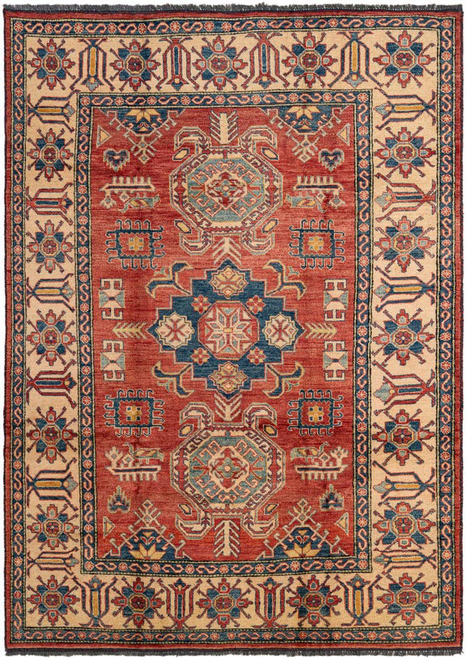 Detail image of 6' 3 x 8' 7 Hand Knotted Kazak Wool Rug