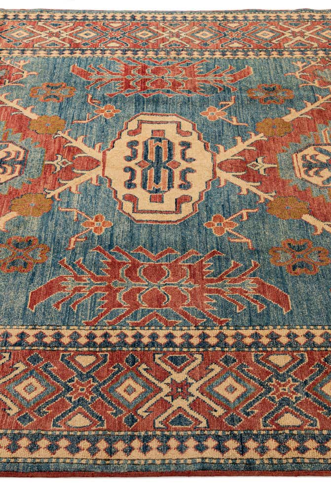 5' 11 x 7' 11 Hand Knotted Kazak Oriental Wool Rug
