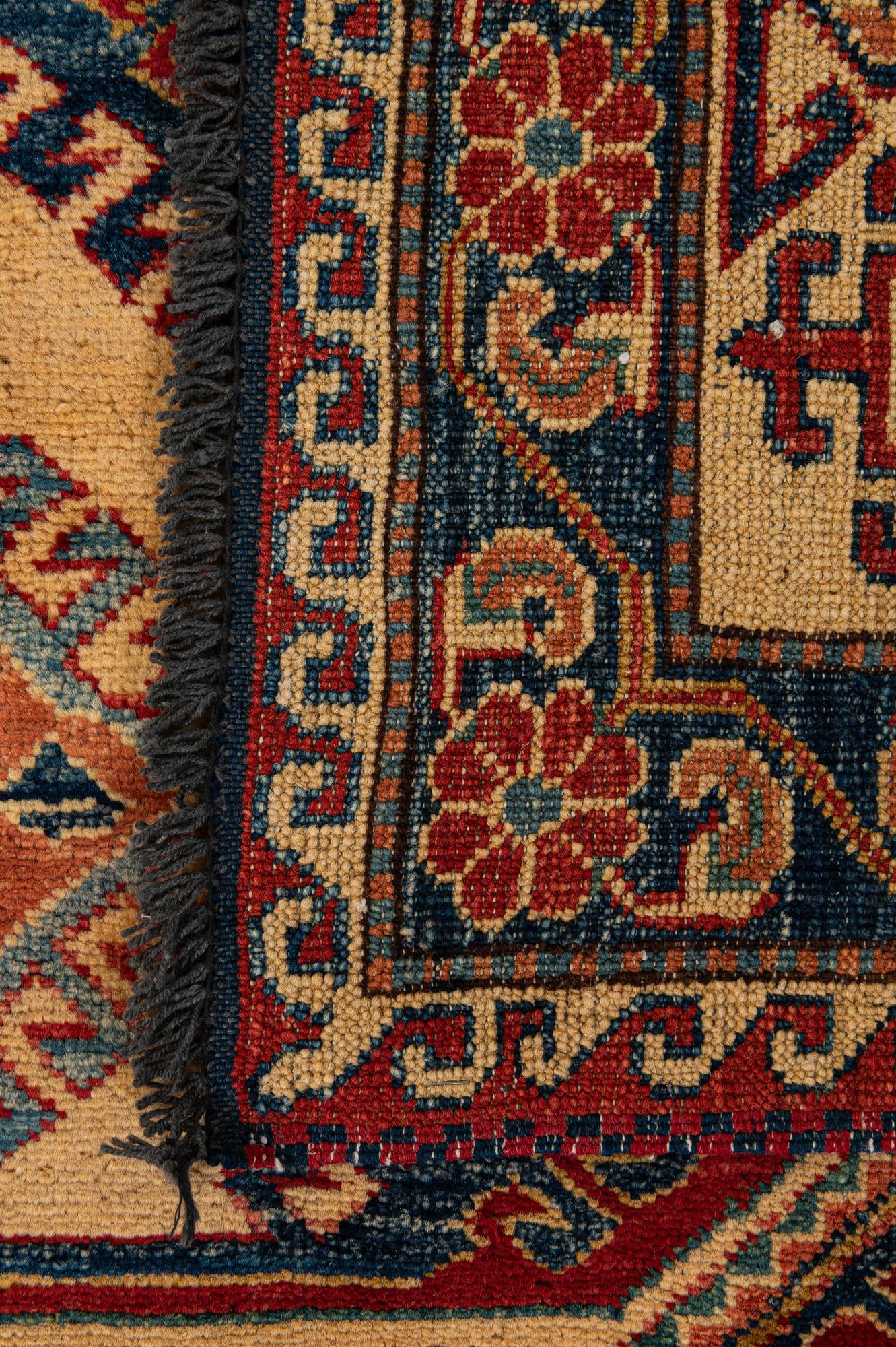 6' 1 x 8' 8 Hand Knotted Kazak Oriental Wool Rug