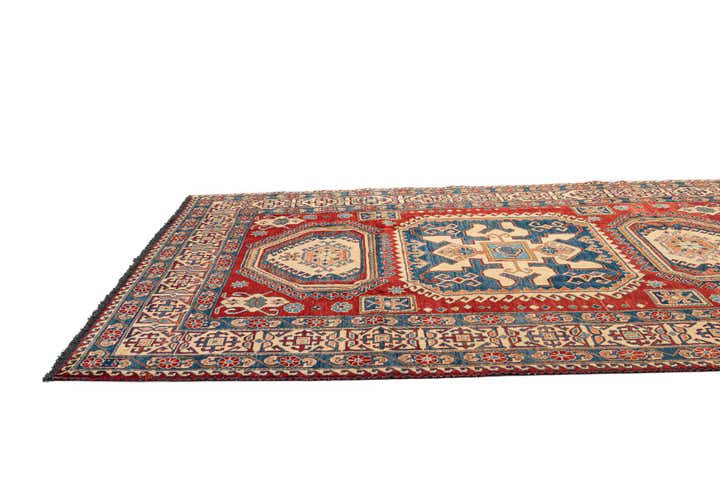 6' 1 x 8' 8 Hand Knotted Kazak Oriental Wool Rug