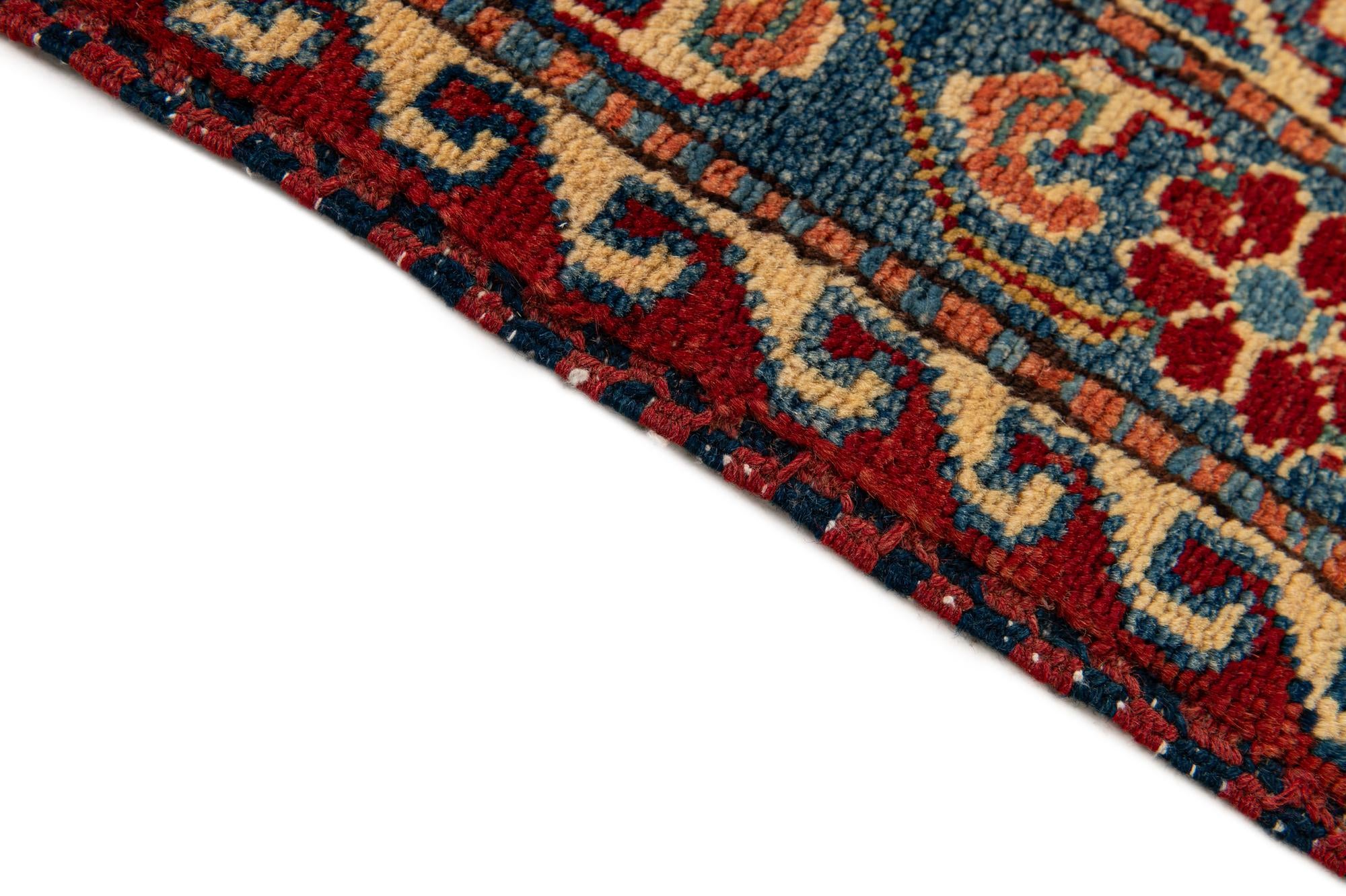 6' 1 x 8' 8 Hand Knotted Kazak Oriental Wool Rug