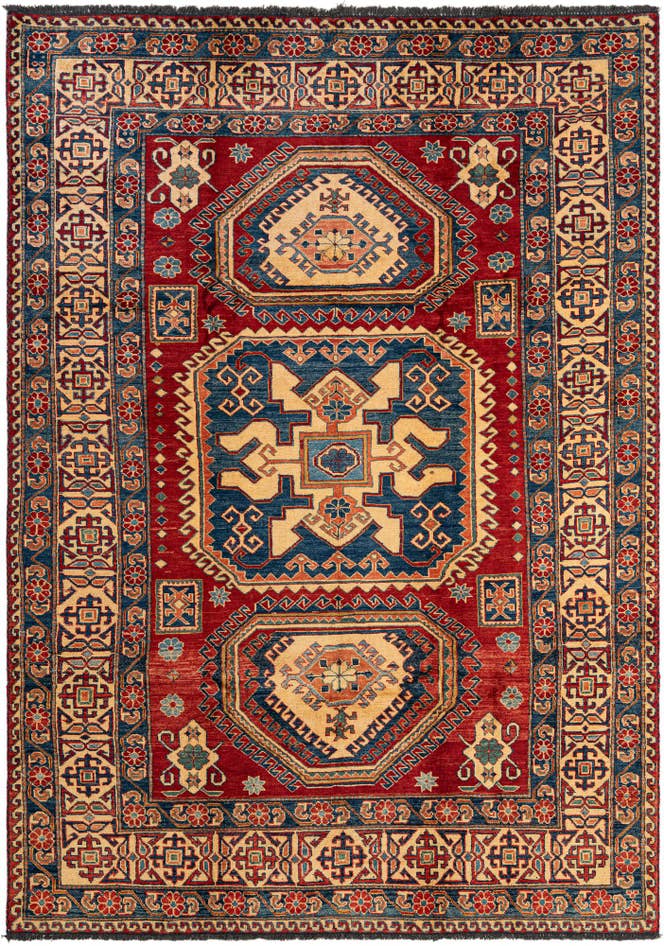 Detail image of 6' 1 x 8' 8 Hand Knotted Kazak Oriental Wool Rug