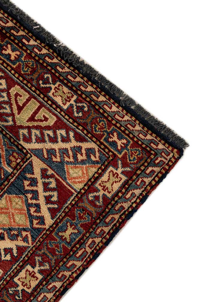 6' 3 x 7' 10 Hand Knotted Kazak Oriental Wool Rug