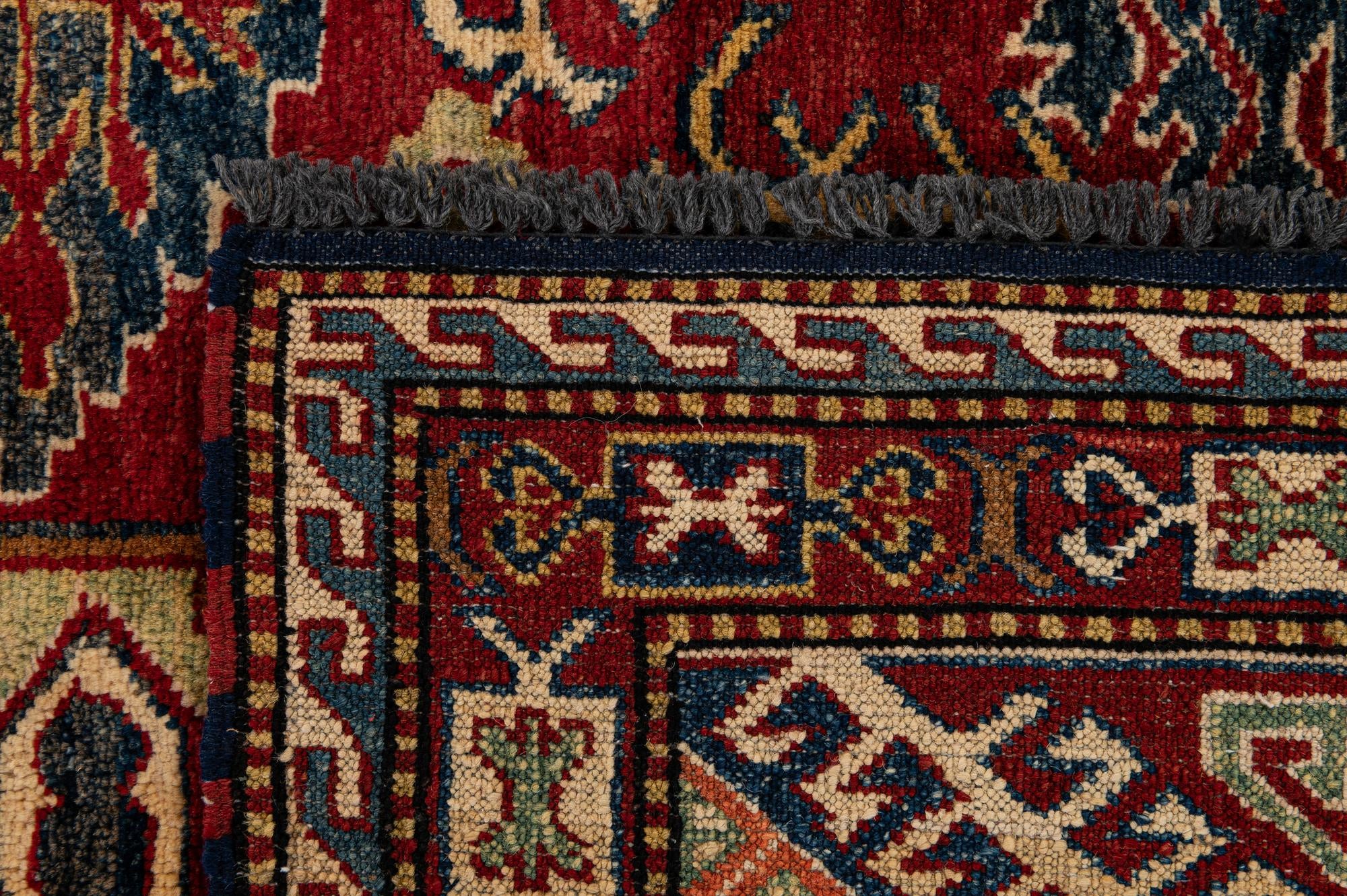 6' 3 x 7' 10 Hand Knotted Kazak Oriental Wool Rug