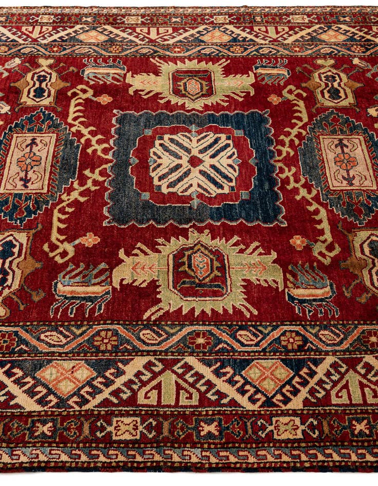 Detail image of 6' 3 x 7' 10  Hand Knotted Kazak Oriental Wool Rug