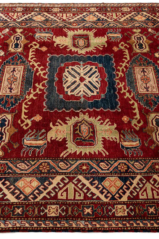 6' 3 x 7' 10 Hand Knotted Kazak Oriental Wool Rug