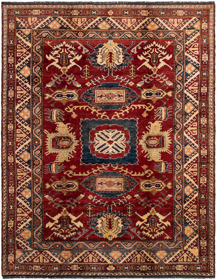 6' 3 x 7' 10 Hand Knotted Kazak Oriental Wool Rug