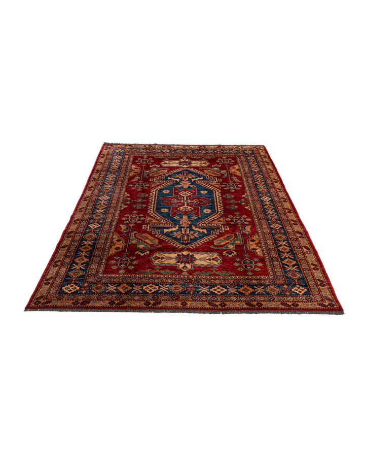 5' 11 x 8' 6 Hand Knotted Kazak Oriental Wool Rug