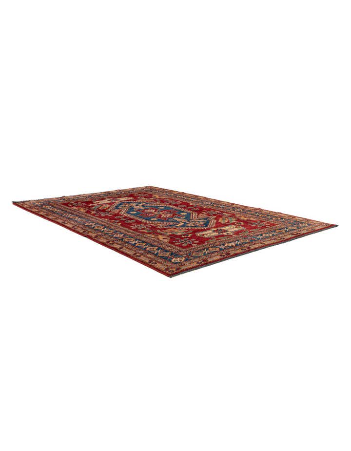 5' 11 x 8' 6 Hand Knotted Kazak Oriental Wool Rug
