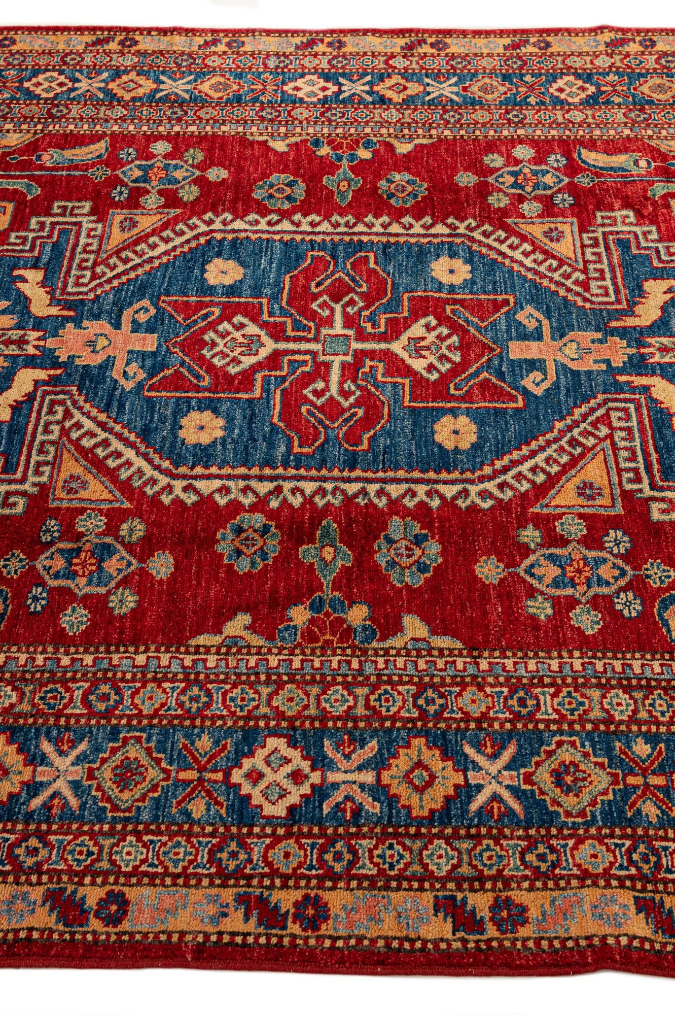 5' 11 x 8' 6 Hand Knotted Kazak Oriental Wool Rug
