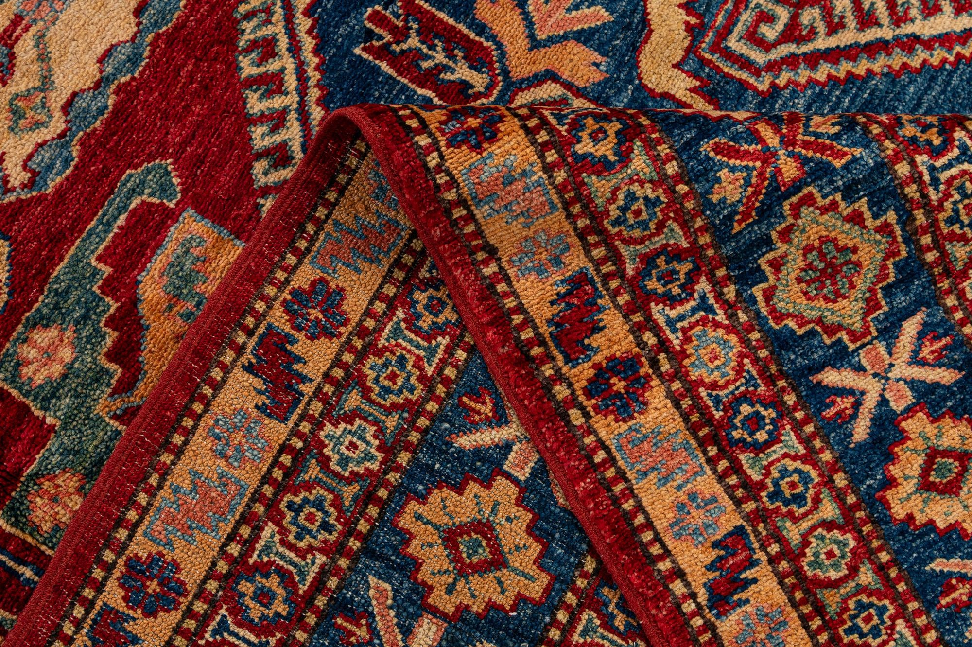 5' 11 x 8' 6 Hand Knotted Kazak Oriental Wool Rug