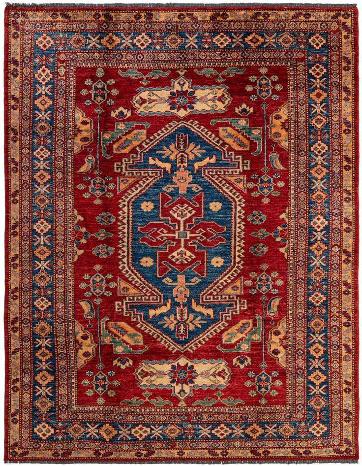 Detail image of 5' 11 x 8' 6 Hand Knotted Kazak Oriental Wool Rug