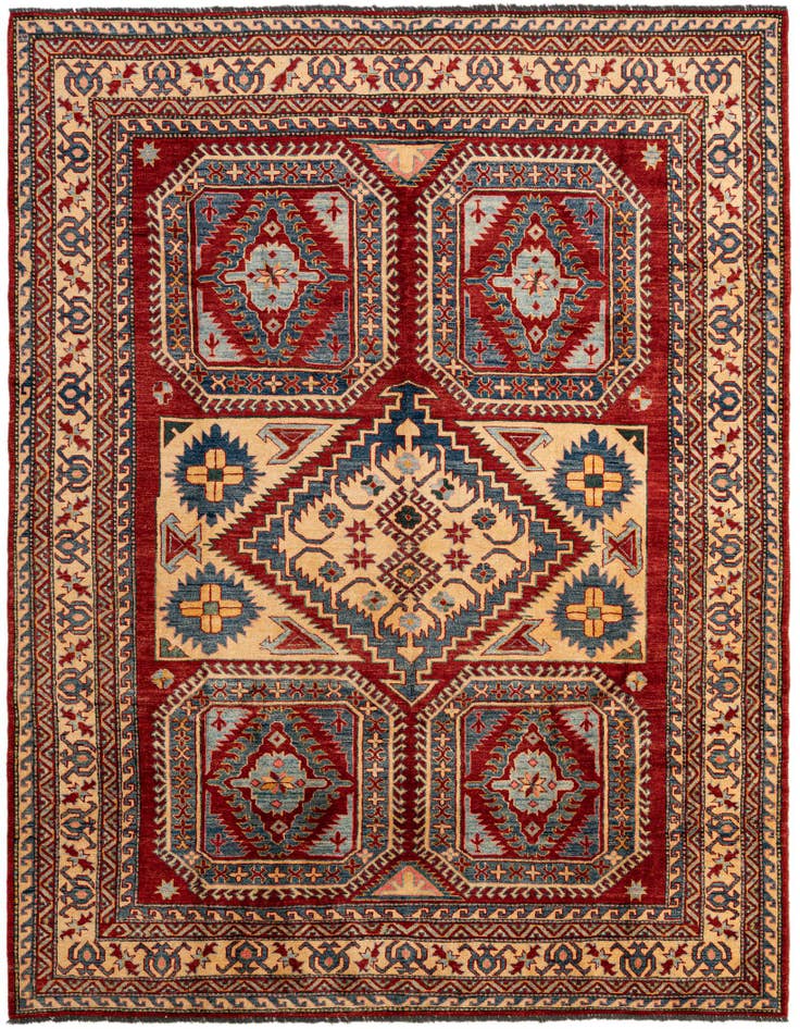 Detail image of 7' 1 x 8' 5 Hand Knotted Kazak Wool Rug