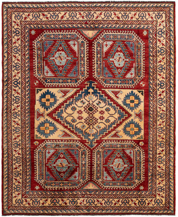 Detail image of 7' 1 x 8' 5 Hand Knotted Kazak Wool Rug