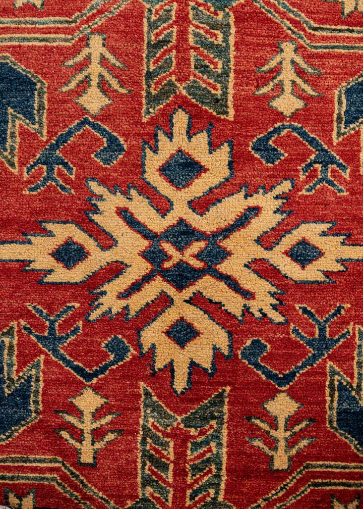 6' 1 x 8' 5 Hand Knotted Kazak Wool Rug