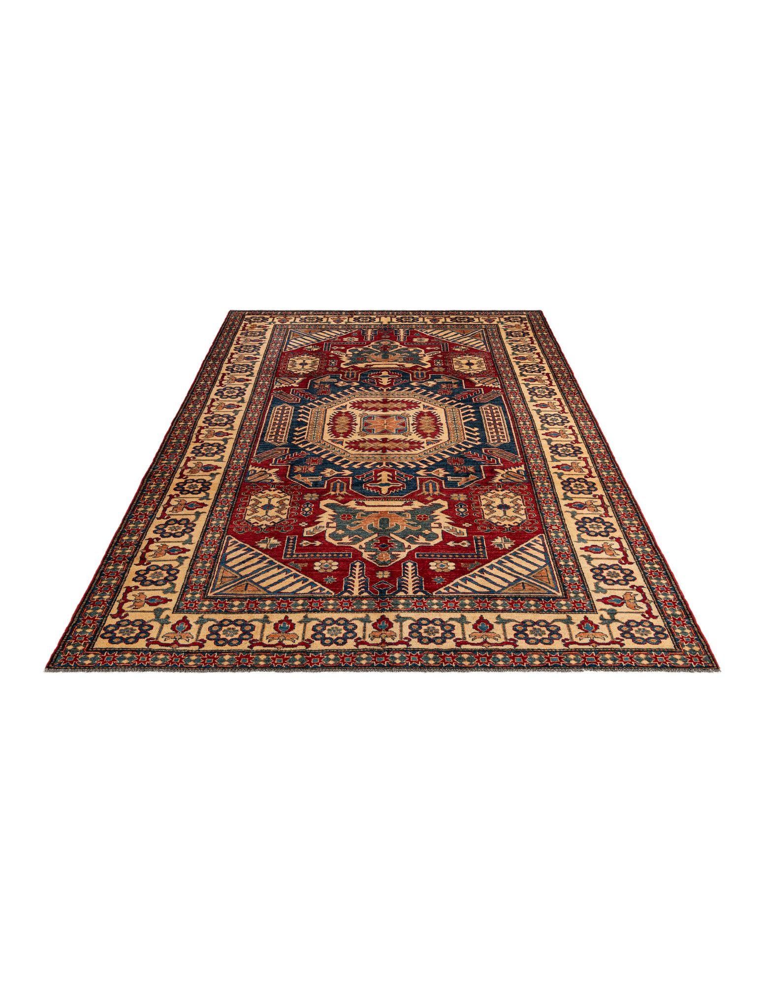 7' 1 x 11' Hand Knotted Kazak Oriental Wool Rug