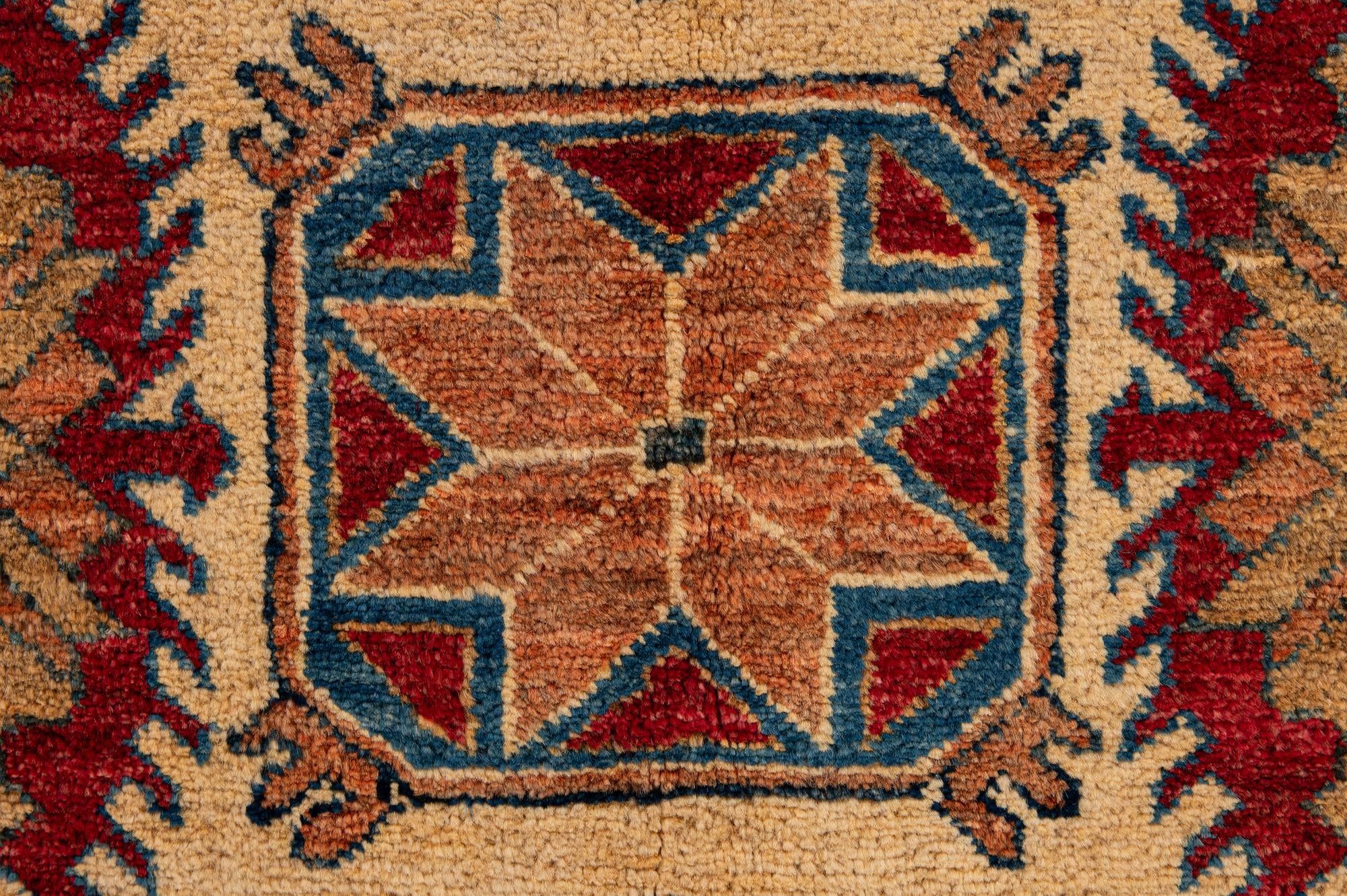 Red 7' 1 x 11' Hand Knotted Kazak Oriental Wool Rug | Rugs.com
