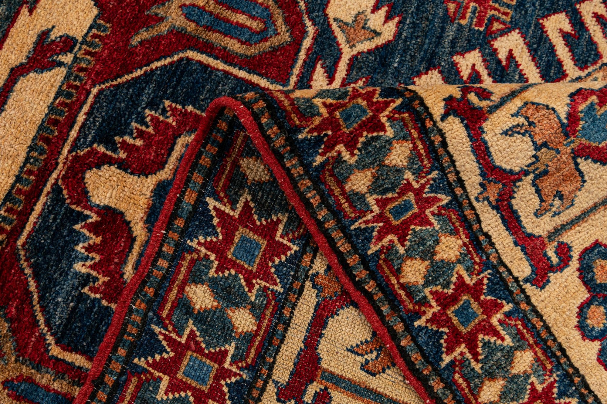 7' 1 x 11' Hand Knotted Kazak Oriental Wool Rug