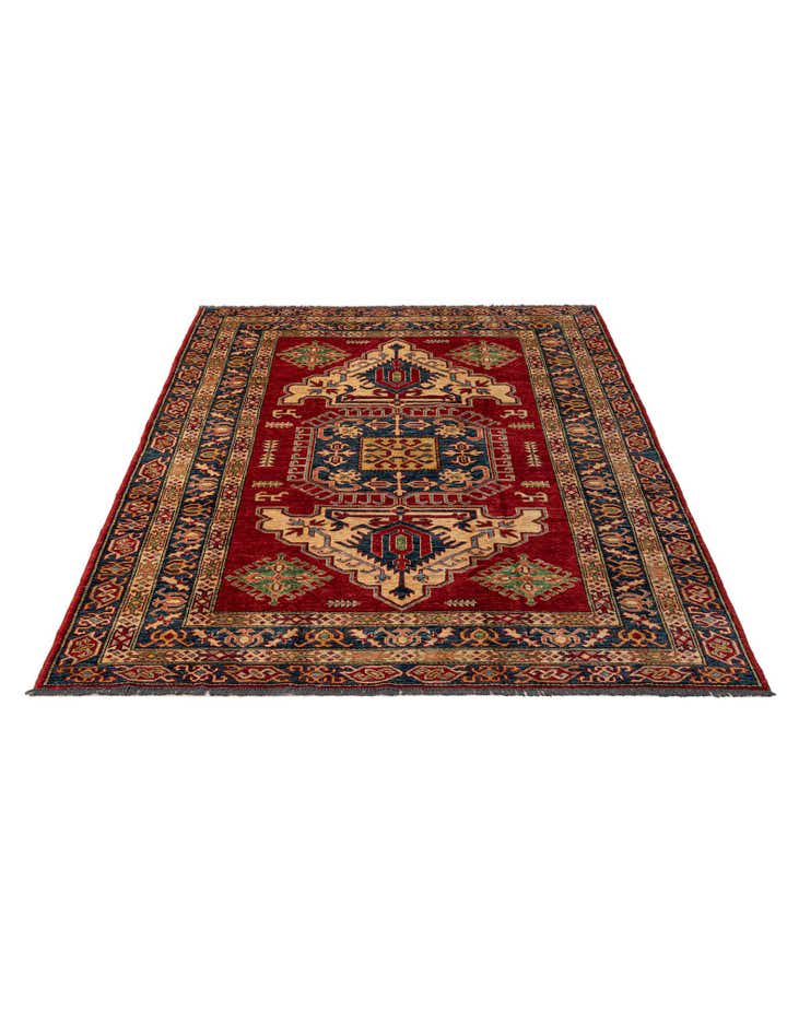 6' 5 x 8' 11 Hand Knotted Kazak Wool Rug