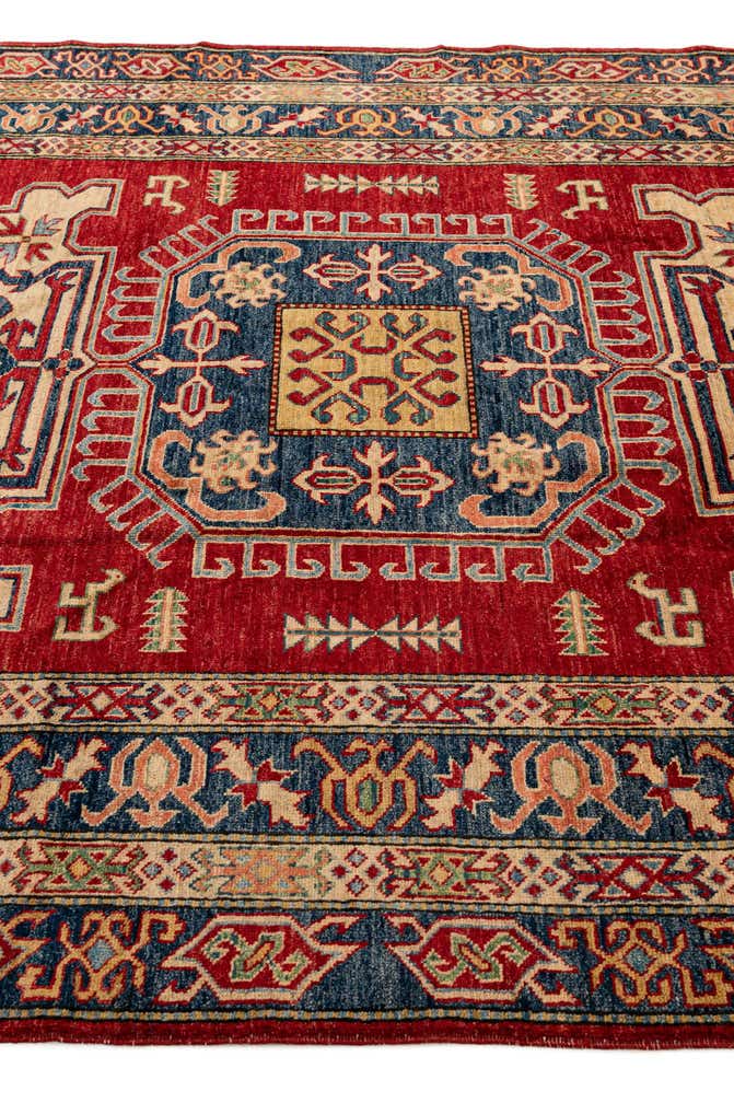6' 5 x 8' 11 Hand Knotted Kazak Wool Rug