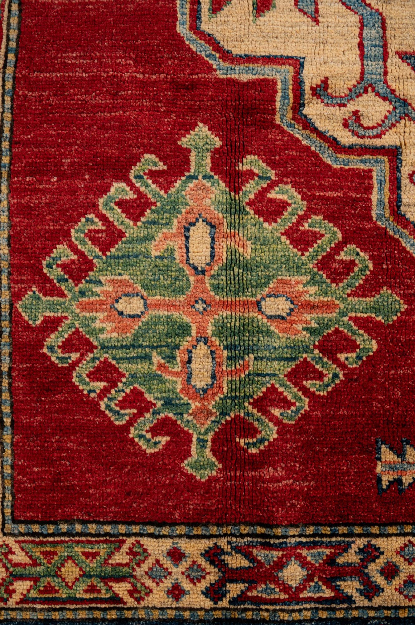 6' 5 x 8' 11 Hand Knotted Kazak Wool Rug