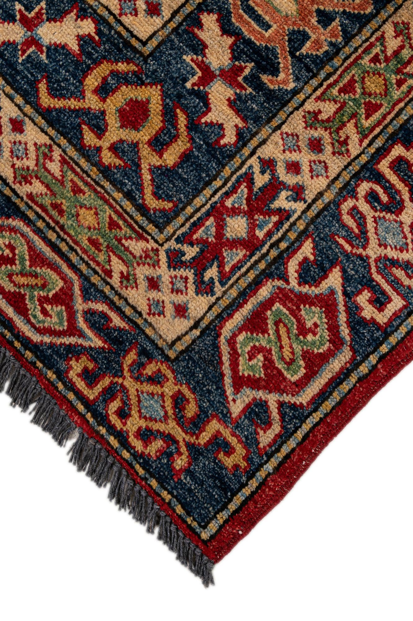 6' 5 x 8' 11 Hand Knotted Kazak Wool Rug