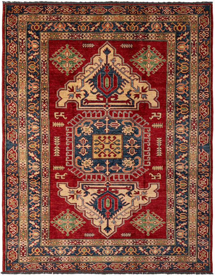 Detail image of 6' 5 x 8' 11 Hand Knotted Kazak Wool Rug
