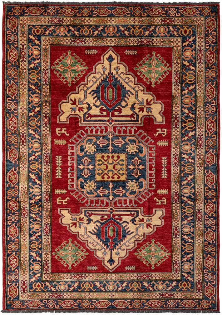 6' 5 x 8' 11 Hand Knotted Kazak Wool Rug