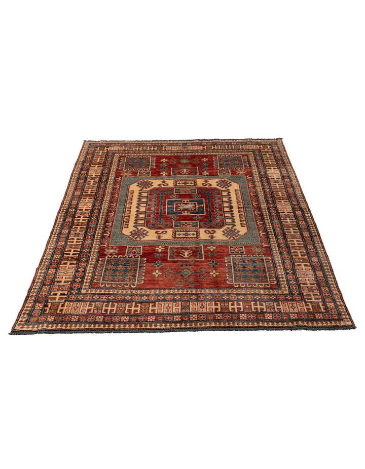180cm x 230cm Handgeknüpft Kazak Wolle Teppich