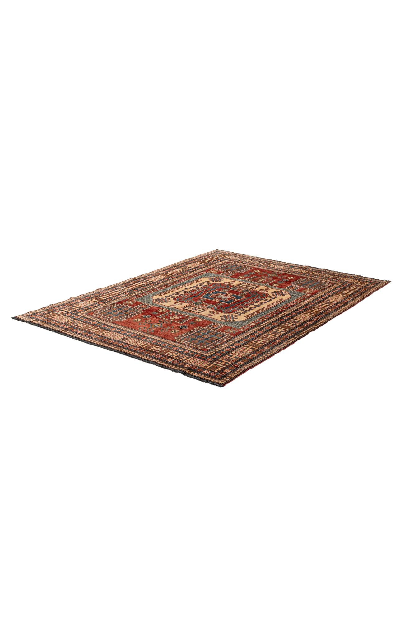 5' 10 x 7' 7 Hand Knotted Kazak Wool Rug