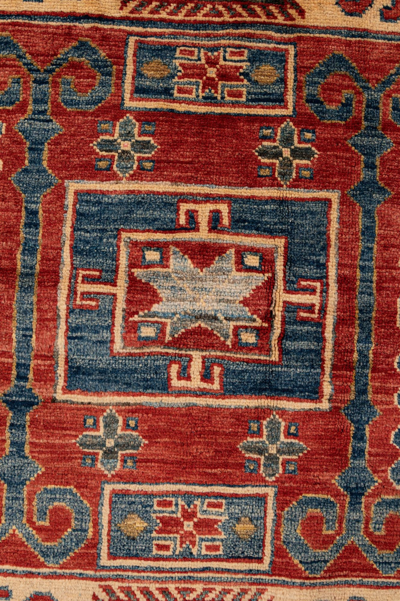 5' 10 x 7' 7 Hand Knotted Kazak Wool Rug