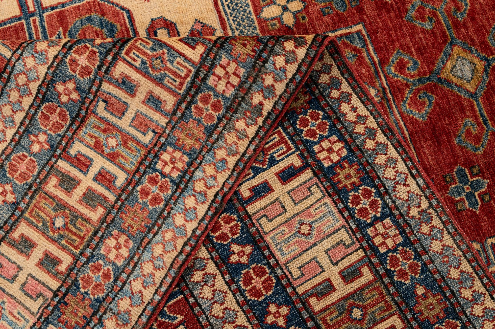 5' 10 x 7' 7 Hand Knotted Kazak Wool Rug