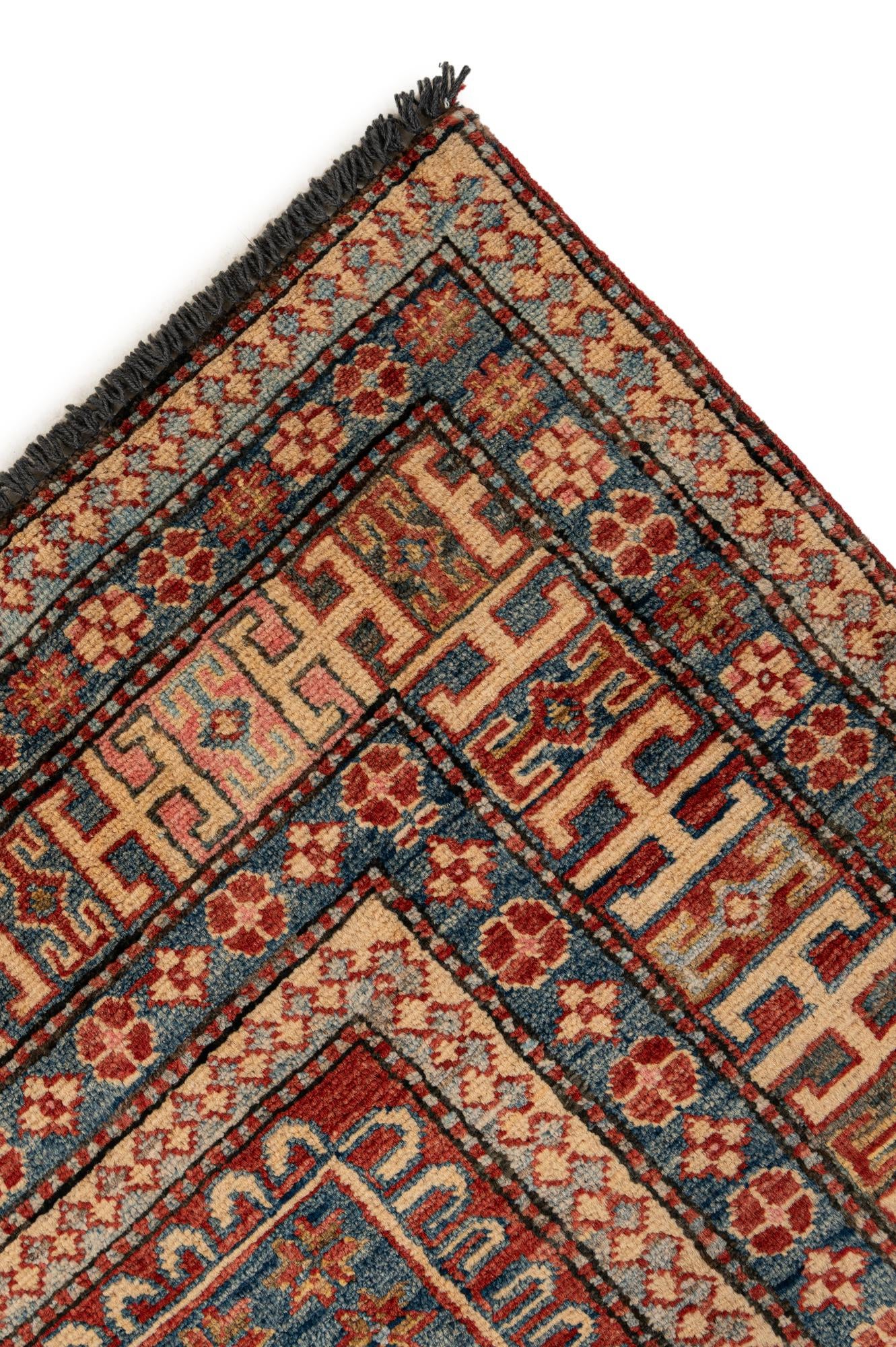 5' 10 x 7' 7 Hand Knotted Kazak Wool Rug