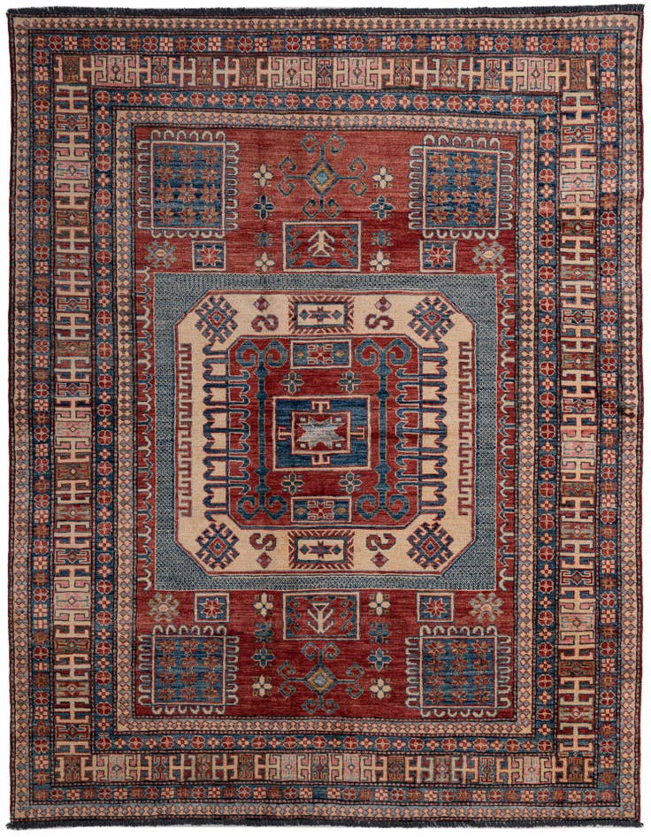 Detail image of 5' 10 x 7' 7 Hand Knotted Kazak Wool Rug