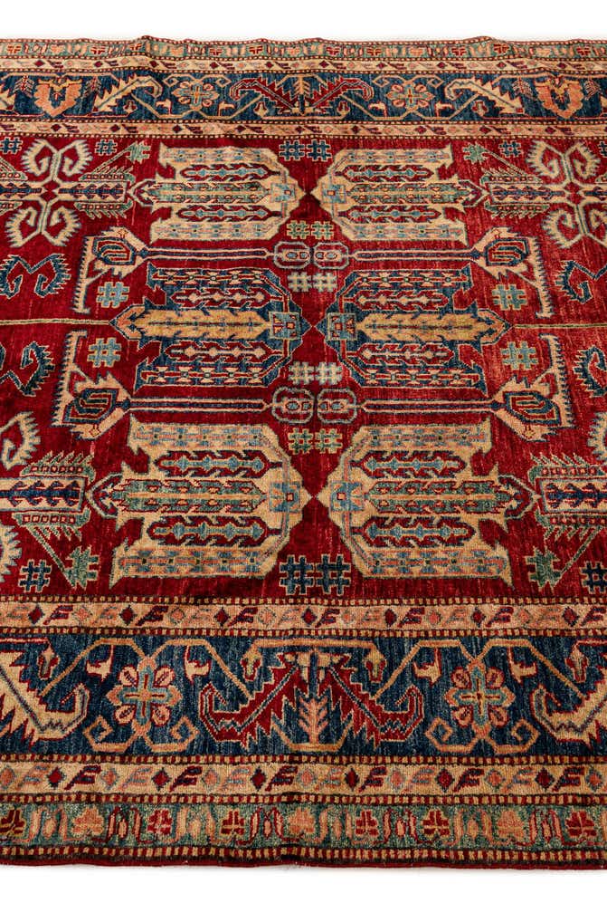 5' 11 x 7' 10 Hand Knotted Kazak Wool Rug