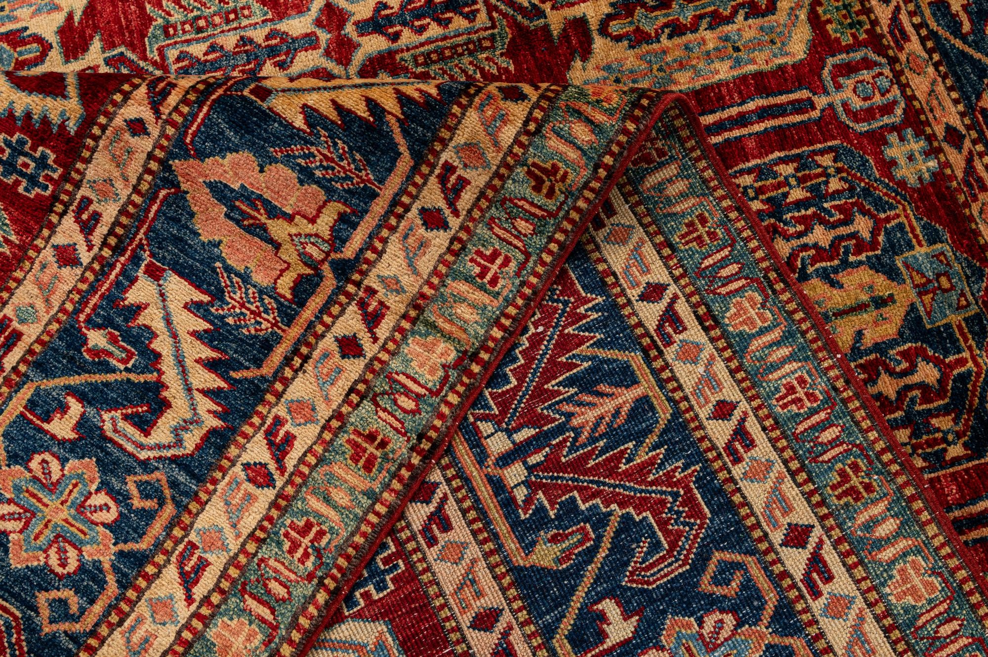5' 11 x 7' 10 Hand Knotted Kazak Wool Rug