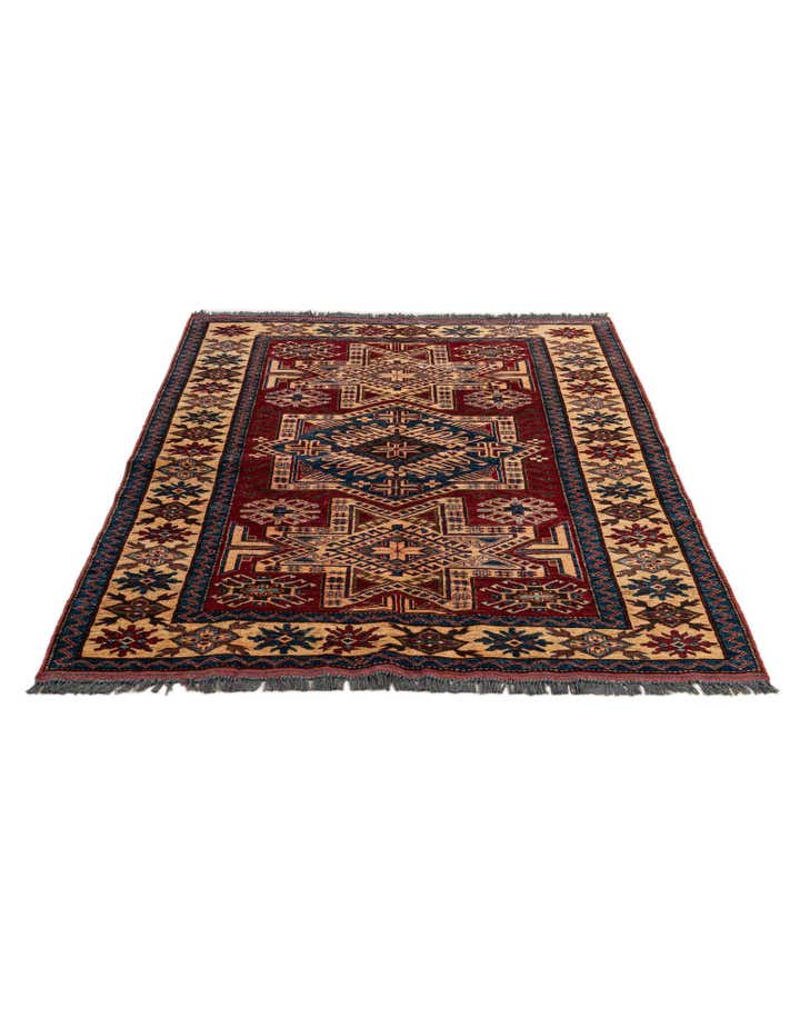 5' x 7' 2 Hand Knotted Kazak Wool Rug