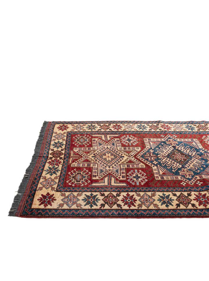 5' x 7' 2 Hand Knotted Kazak Wool Rug