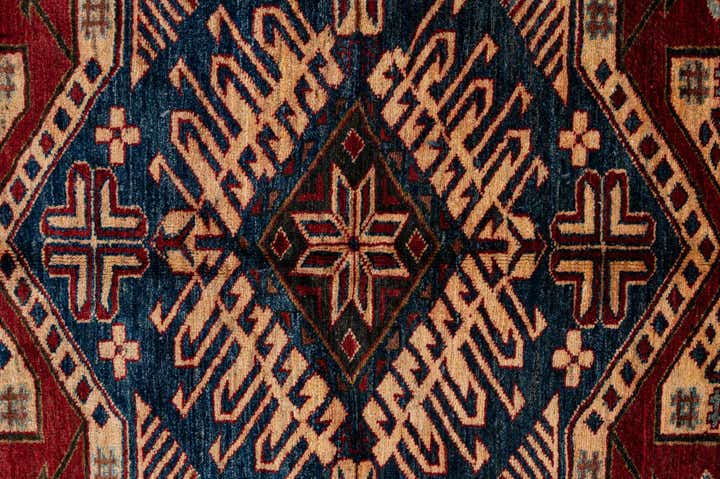 5' x 7' 2 Hand Knotted Kazak Wool Rug