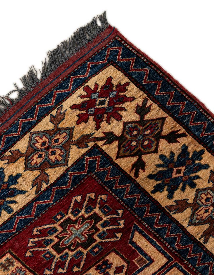 Detail image of 5' x 7' 2  Hand Knotted Kazak Wool Rug