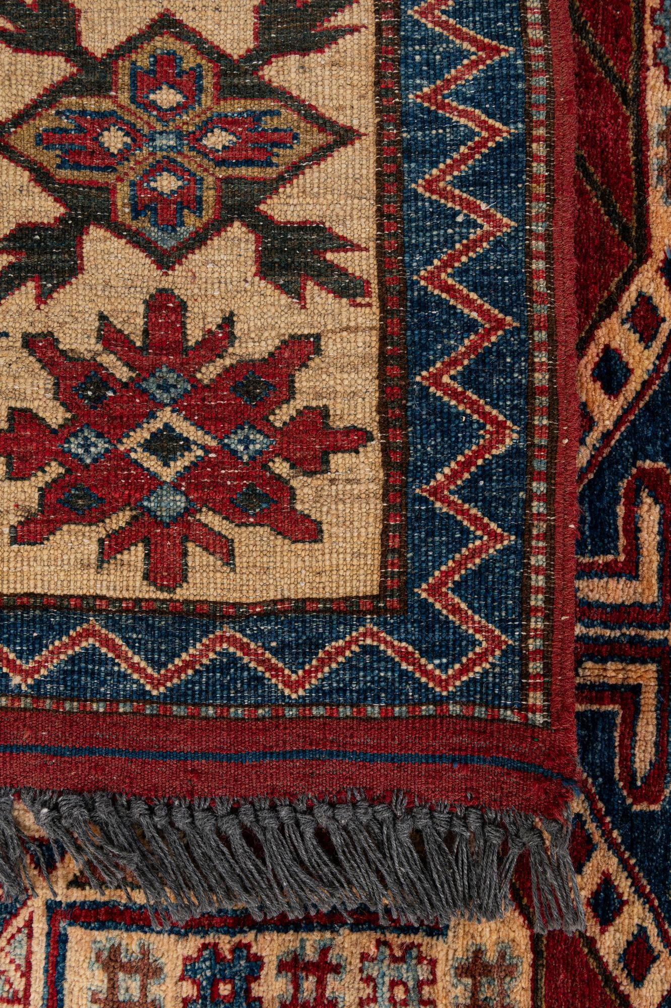 5' x 7' 2 Hand Knotted Kazak Wool Rug