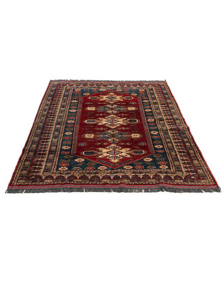 Detail image of 4' 11 x 7' 5  Hand Knotted Kazak Wool Rug