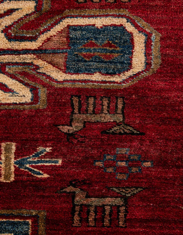 Detail image of 4' 11 x 7' 5  Hand Knotted Kazak Wool Rug