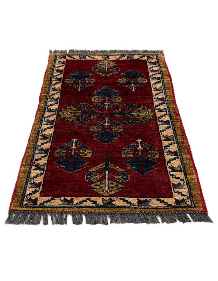 Detail image of 1' 11 x 3' 7  Hand Knotted Kazak Wool Rug